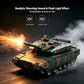 TONGLI Large RC Battle Tank Tracked Off-Road Vehicle, Rechargeable Battery, Multi-Channel Control, Turret Rotation & Elevation, Realistic Sound & Light Effects, All-Terrain Driving, Battle Interaction, Indoor & Outdoor Use, G