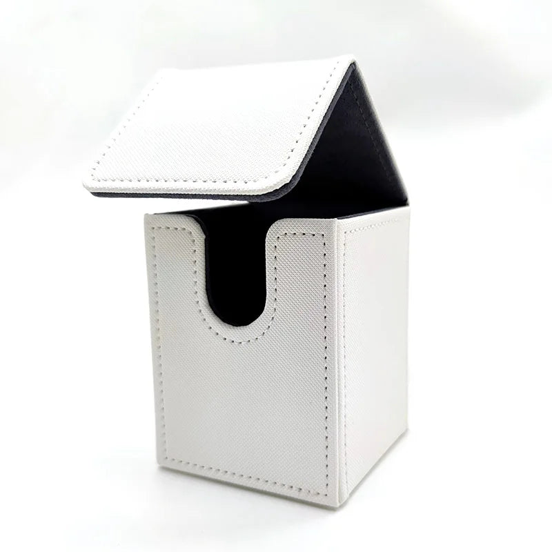 Upgraded PU Leather Trading Card Deck Box - Side-Loading Storage Case for Card Protection, Portable & Versatile
