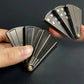 Metal EDC Fingertip Folding Fan Pressure Reducing Push Card Mechanical Coin Toy Anti Stress Relief Sensory Fidget Toy for Adults