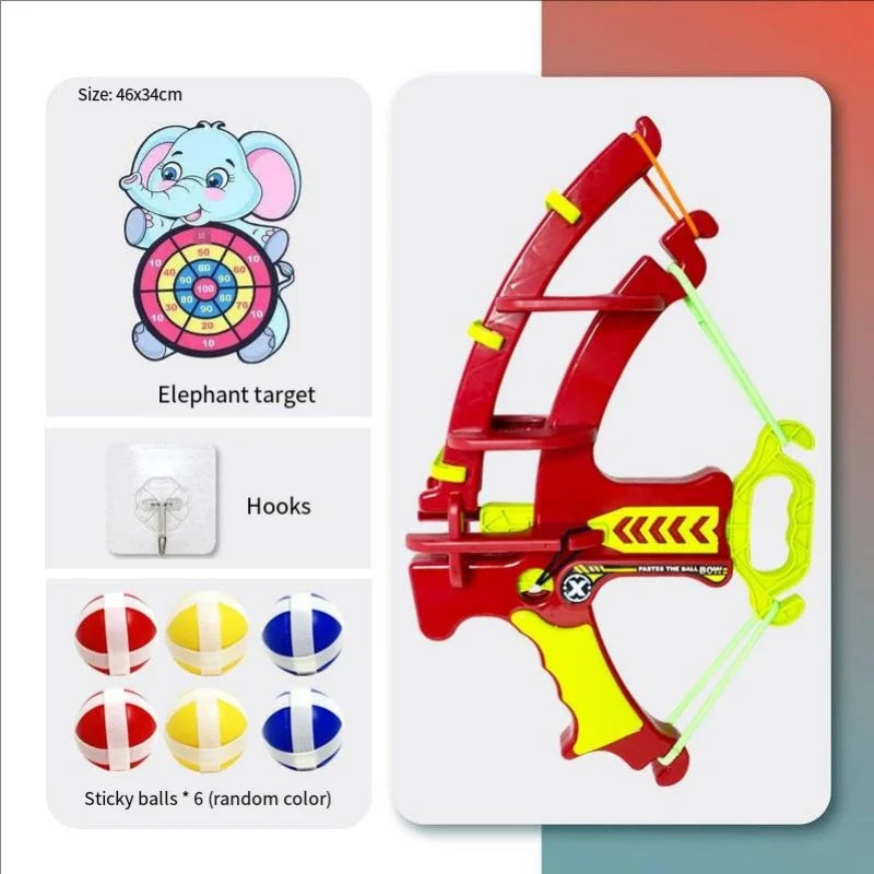 Catapult Sticky Ball Bow & Arrow Target, Parent-Child Interactive Throwing & Shooting Dart Board Game Toy