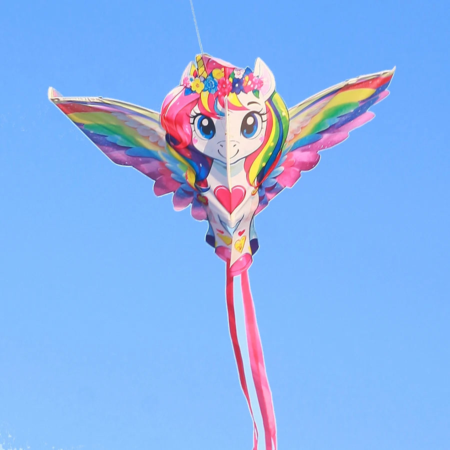 1.4-Meter Foal Kite with Colorful Wings, Cute and Beautiful Foal Kite with Irregular Shape, Easy to Fly, Suitable for Beginners
