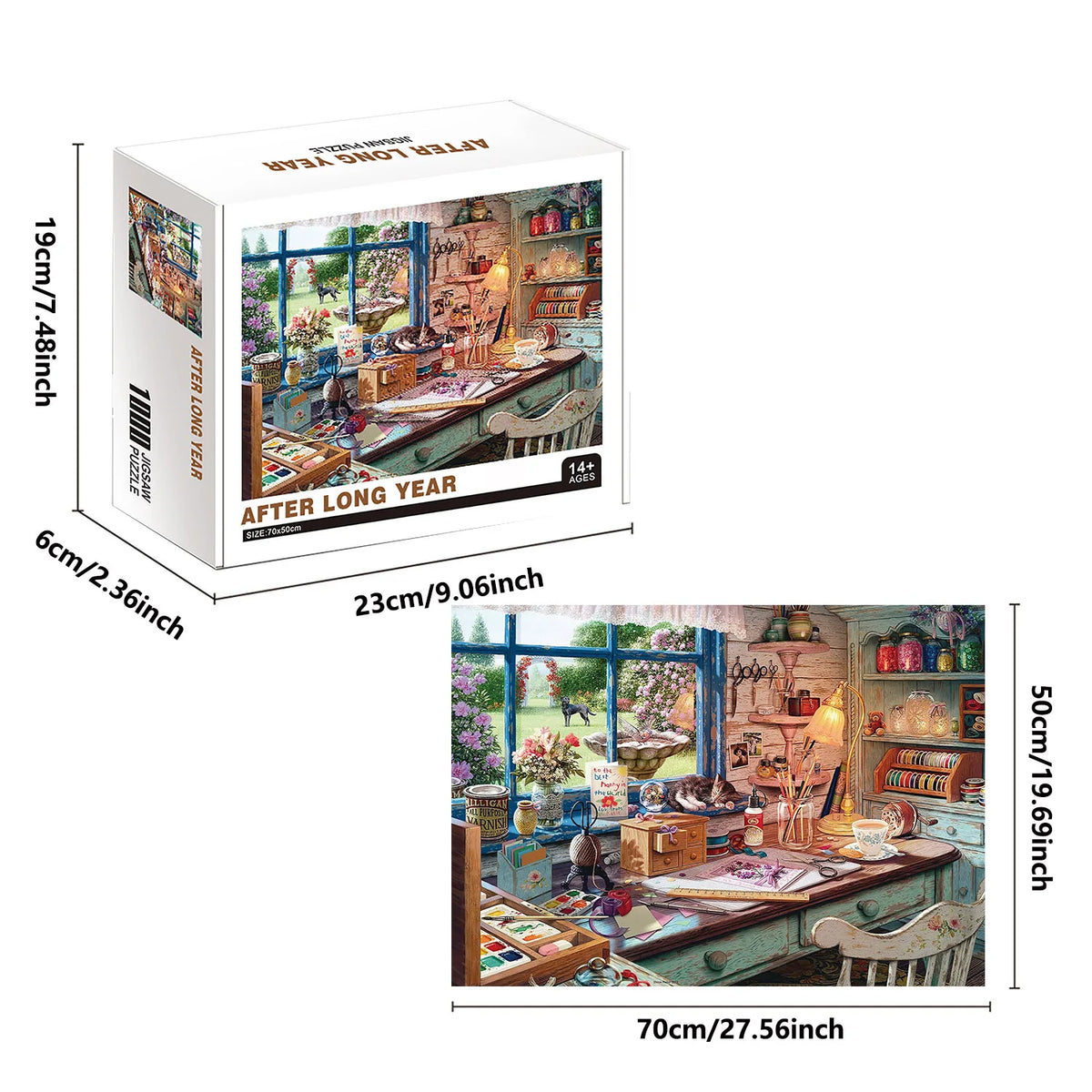 1000 Pieces After Long Year Jigsaw Puzzles for Adults Home Decor Games Family Fun Floor Puzzles Educational Toys