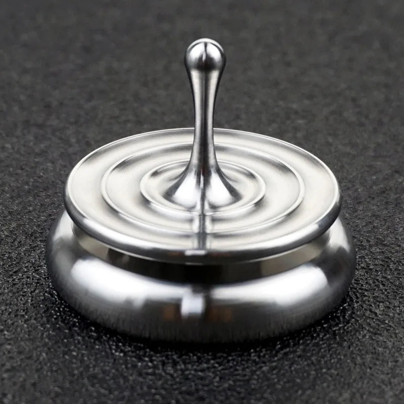 Water Drop Hand-Twisted Fingertip Gyro Stainless Steel Metal Desktop Magical Gyro Toy Children's Rotating Decompression Toy