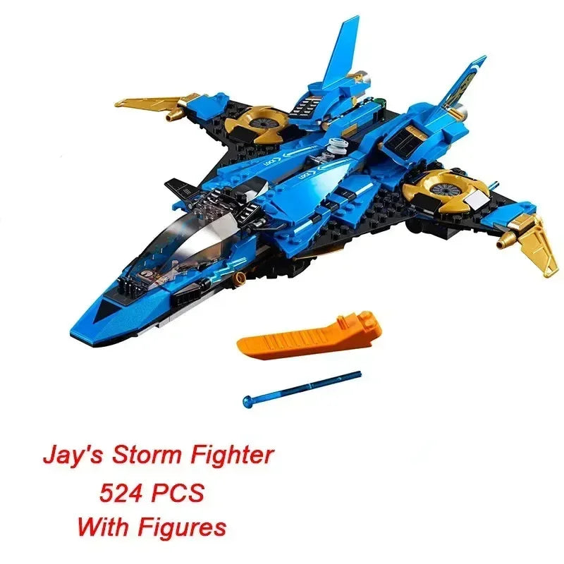Compatible Sets Series Building Blocks Jay Storm Fighter Element Spaceship Flying Machine Children's Assembling Gifts 70668