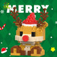 HUIQIBAO Children Mini Christmas Tree Santa Claus Model Micro Bricks Building Block DIY Snowman Elk Bricks Toys for Adult Gift