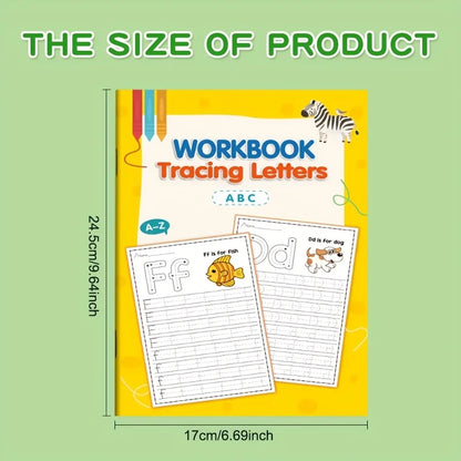 Kids Letter Tracing Workbook with A-Z Practice - Alphabet Tracing Book with Cute Cat, Writing Workbook for Toddlers & Preschoole