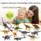 12pcs/set Updated Simulated Solid Dinosaurs Toy Model Realistic Brachiosaurus Tyrannosaurus Rex Toys For Children Christmas Gift