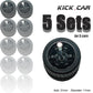 1/64 Wheels with Fixed Black Rubber Tires Six Spoke for Toy Model Diecast Cars Refitting Parts for MINIGT (5 Sets for 5 Cars)