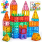 JOYFY 110/66/50 PCS Magnetic Building Tile 3D Magnet Tiles with Vehicle Construction Blocks Set for Kids Birthday Chirstmas Gift