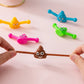 5PCS Funny Shooting Slingshot Prank Fake Poop Poo Game Antistress Children's Day Decompression Toy Kids Birthday Party Gift