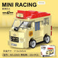Racing Car Bus Engineering Vehicle Ambulance Pull Back Model Building Blocks Brick Toys Children Boys Birthday Gift Brick
