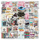 50pcs Cartoon Book Worm Book Reading Stickers Notebook Diary Motorcycle Skateboard Computer Decal Luggage Graffiti Sticker