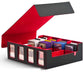 Trading Card Storage Box with Display; 4-Row Deck Case with Removable Lid; 2400+ Deck Box for with Removable Cover; Card Case Fits Magic TCG PTCG Sports Cards