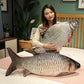 3D Simulated Grass Carp Plush Pillow Realistic Carp Doll 40 cm/60 cm Size Optional Sofa Cushion Bedroom Living Room Decoration
