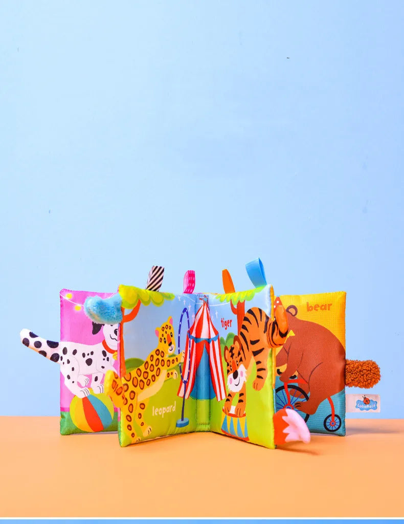 New 3D Visual Tail Cloth Book Baby Tear Resistant Biteable Cognitive Tool Interactive Parent-Child Fun Toddlers Enlighten Toys