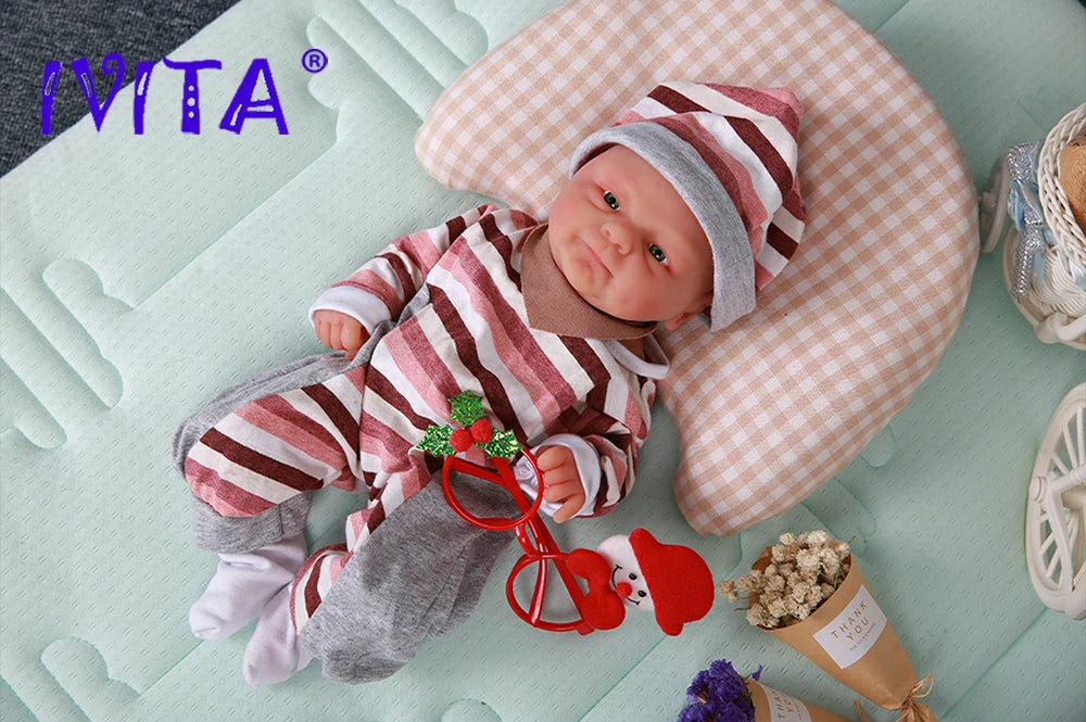 IVITA Authentic 100% Silicone Painted Reborn Baby Dolls Shipped from USA Warehouse Realistic Baby Dolls for Kids Christmas Toys