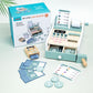 Kids Wooden Simulation Supermarket Checkout Counter Toy Cash Register Kids Role-Play Toys Kitchen Toys Girls Pretend Play