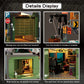 2076PCS Wrecked Plane Pharmacy Building Blocks Set MOC City Street View Bricks Model Desktop Ornament DIY Assembly Toys For Birthday Christmas Gifts