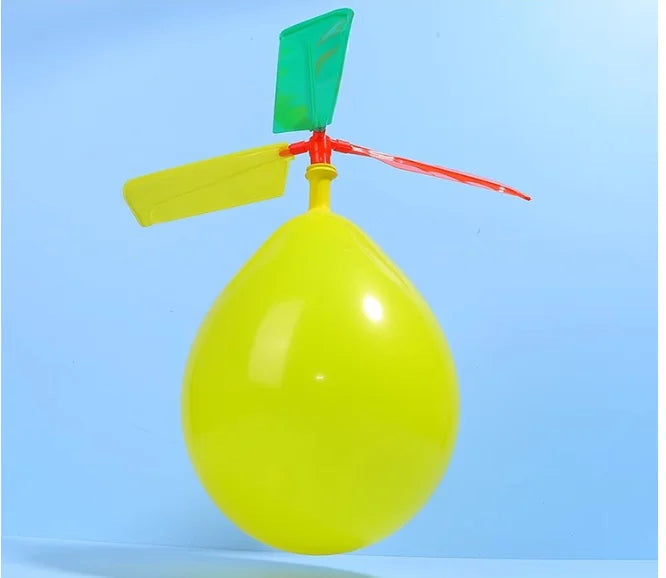 5PCS Propeller Balloon Helicopter DIY Flying Toy With Whistle Outdoor Activity Party Ornament Festival Present