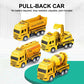 4 Pack Pull Back Cars, Friction Powered Toy Vehicles Construction Set - Dump Truck Crane for Toddlers Boys Girls Gift