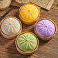 Colorful Dumpling Squishes Stress Balls Fidget Sensory Toys Simulation Food Squishies Bun with Steamer Squeeze Dough Ball Gifts