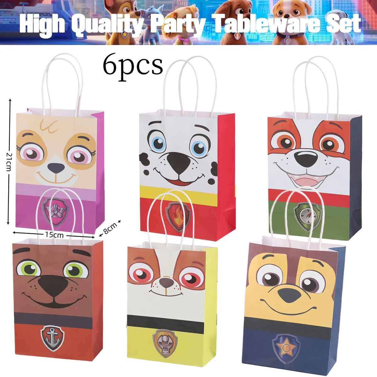 PAW Patrol Birthday Party Decoration Tableware Tablecloth Plates Cup napkin gift bag Balloons PAW Patrol Party Favors Supplies