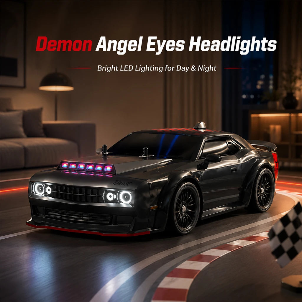 ZNLYRION Remote Control RC Drift CarToy SG216MAX 4WD 1:16 Scale 2.4G Brushless Racing Car With LED Lights for Adults