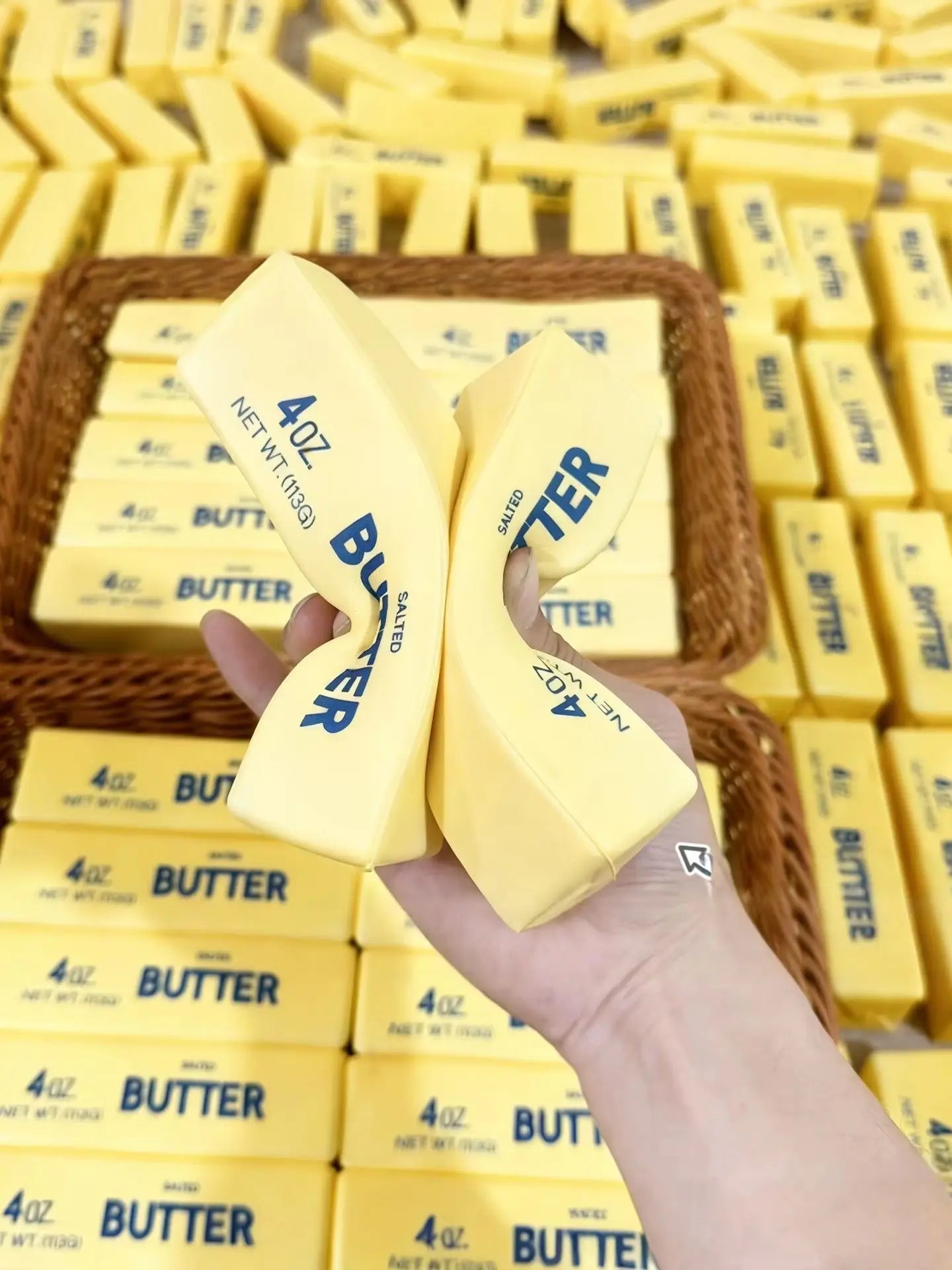 Realistic Butter Stick Squeeze Toy Slow Rebound Soft Sensory Fidget Gadget Stress Relief Plaything for Home Office Use