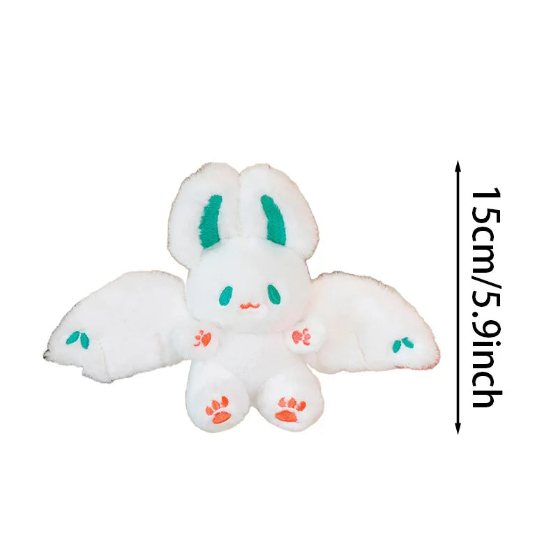15cm Kawaii Bat Rabbit Plush Toys Cute Bat Rabbit Plush Pendant Keychain Backpack Decor Plushies Stuffed Animals Doll Kids Gift