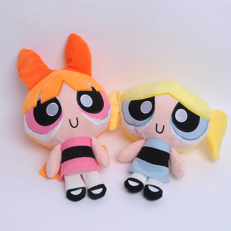 3pcs/lot 20cm Cartoon Powerpuff anim Girls Plush Toys Cute Blossom Buttercup Bubbles stuffed Plush   dolls Gifts For Childr