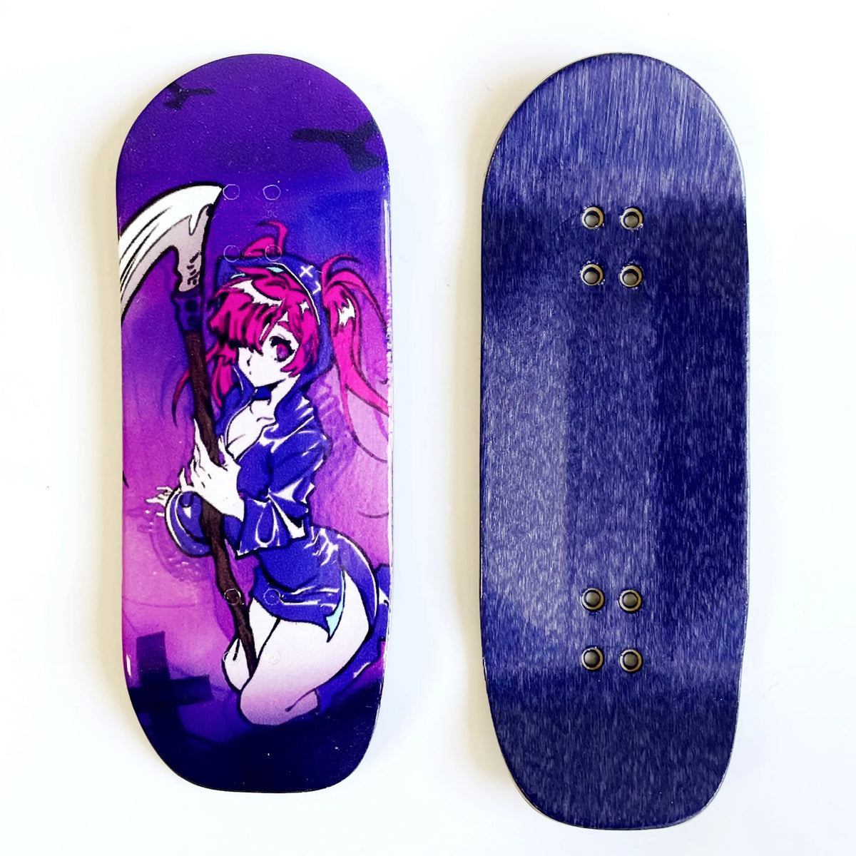 35mm Fingerboard Deck New Shape with Real Wear Graphic for Professional Finger Skateboard