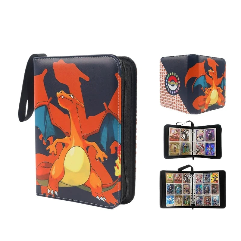 Squirtle Bulbasaur Card Binder Anime Photo Album Collect Loose Leaf Pu Zipper Figure Card Holder Storage Bag Toy Peripheral Gift