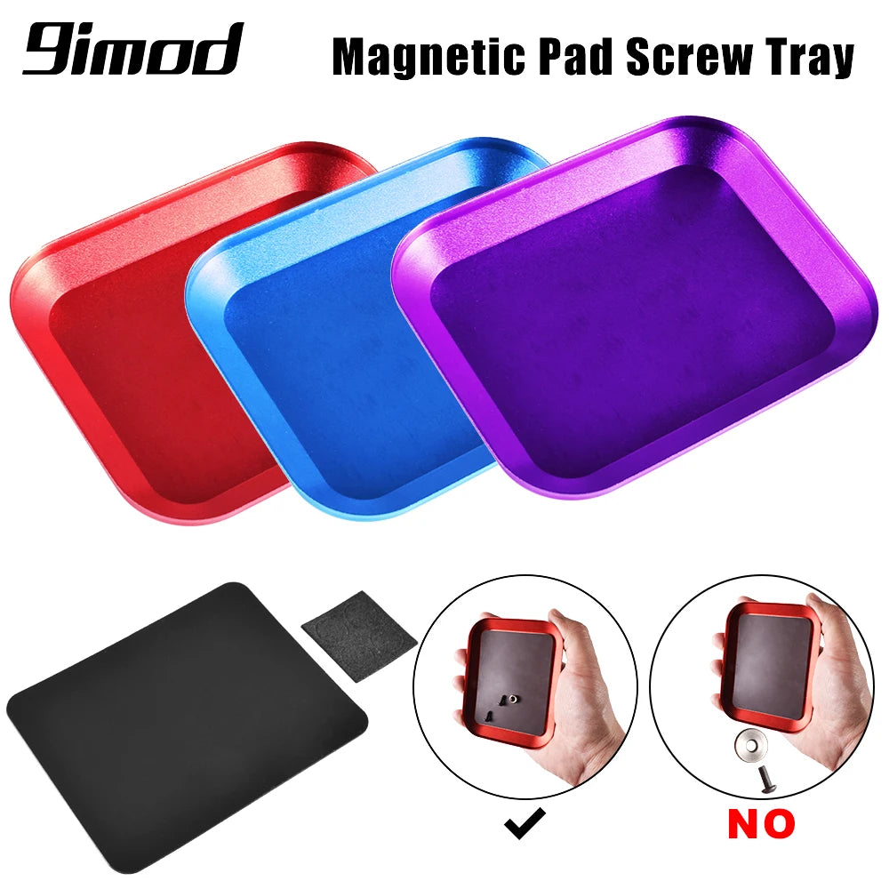 9IMOD RC Aluminium Alloy Magnetic Screw Tray Plate Storage Plate for RC Airplane Car Boat Crawler Model Repair Tool