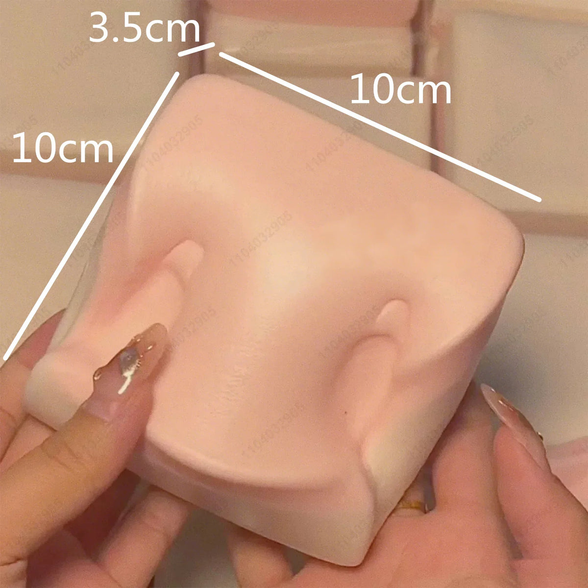 Squishy Double-Sided Sticky Rice Cake Pink Slow Rising Rice Cake Squishy Slow Rebound Cake Bread Stress Release Hand Relax Gift