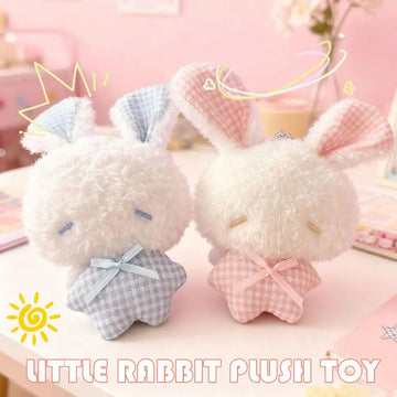 1/2Pcs Mini Angel Bunny Plush Keychain Cute Soft Rabbit Stuffed Toy Hanging Pendant Kawaii Gift for Girls