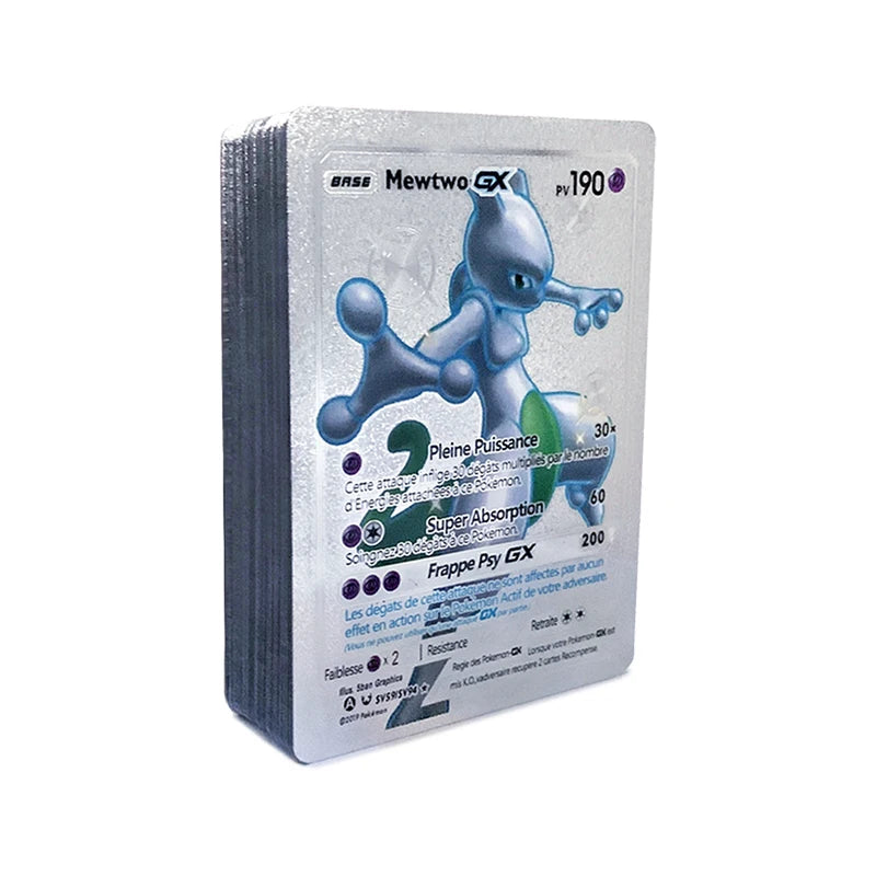 81-15Pcs Pokemon Cards Gold Silver Vmax GX Card Collection Battle Trainer Card Spanish English French Child Toys Christmas Gifts
