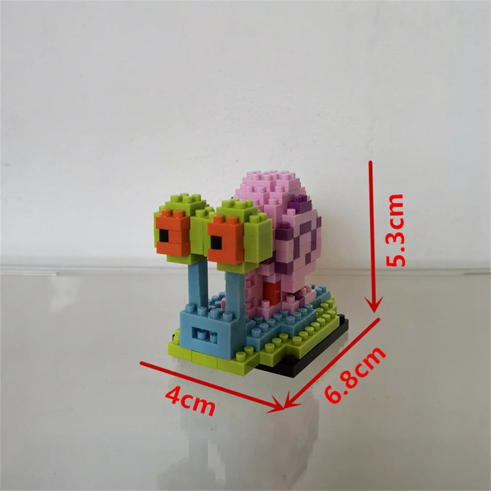 Cute building blocks  small particle assembly building blocks toy DIY building blocks children's toy model educational graphic