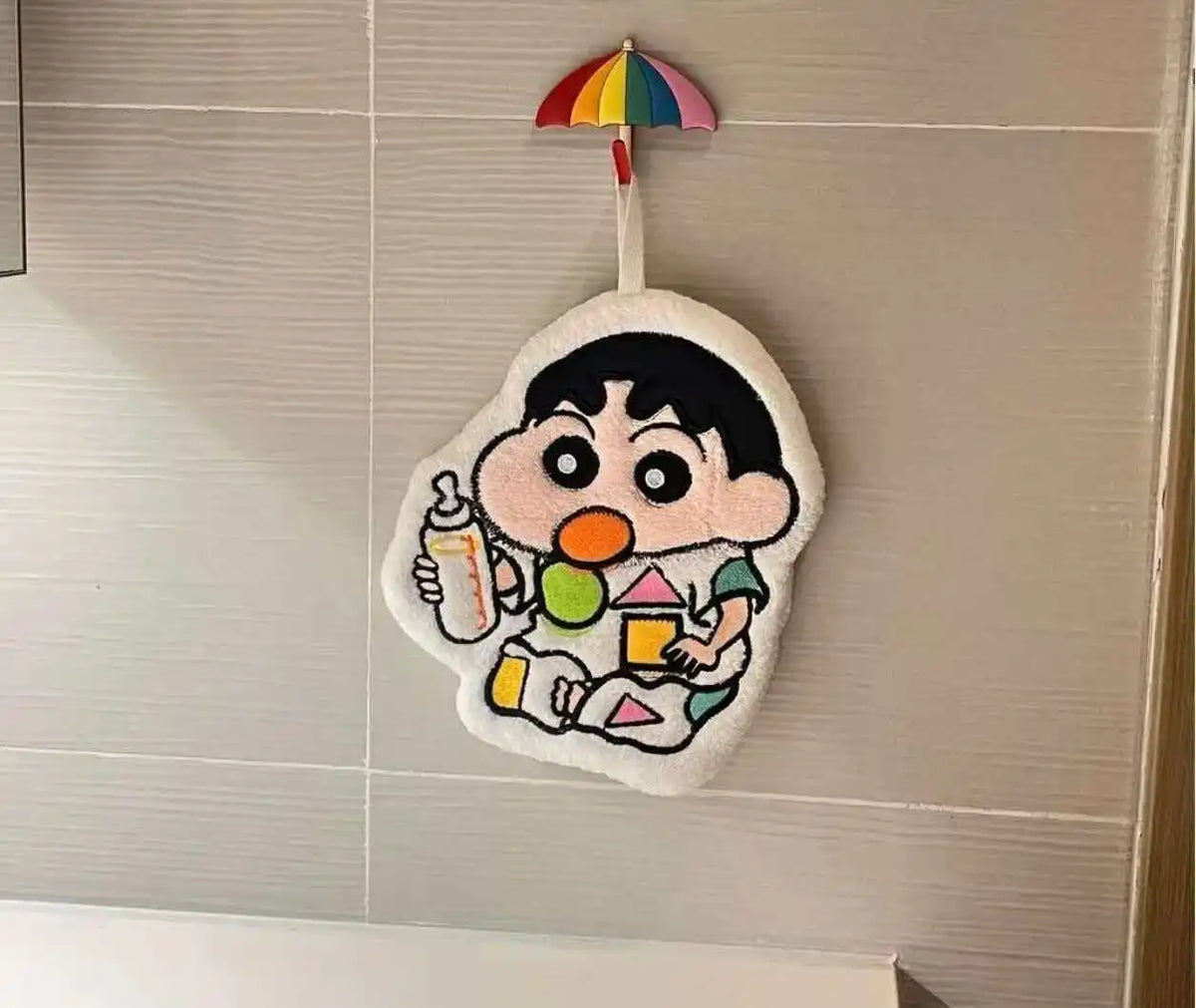 Cartoon Xiaoxin Kitchen Hand Towel Hanging Cute Thickened Bathroom Household Water Absorbent Towel Non Shedding Dish Cloth