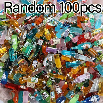 Random Miniature Dollhouse Supermarket Food Snacks Mini Cake Wine Drink Food Accessories Kids Gift