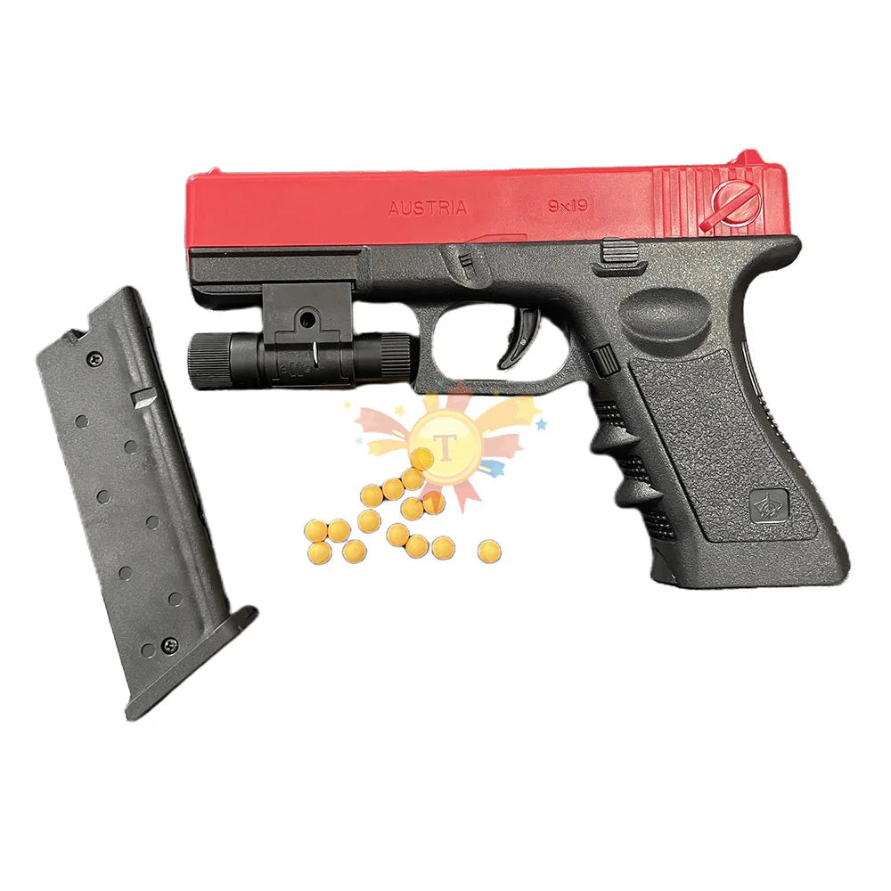 Manual G17 Toy Gun Soft Bullet Airsoft Pistol Outdoor Sports CS Game Weapon for Gift