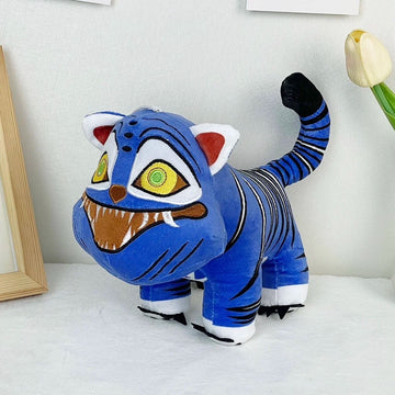 Anime Hunters Plush Cute Purple Tiger Black Hat Magpie With 3 Eyes Monster Hunt Girl Group Stuffed For Fans Gifts