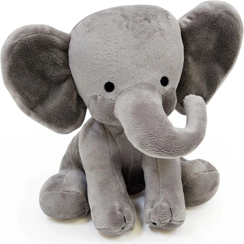 25cm Gray Elephant Stuffed Plush Toys Kawaii Animals Soft Sleeping Stuffed Pillow Doll Plushie for Baby Room Decorative Gifts
