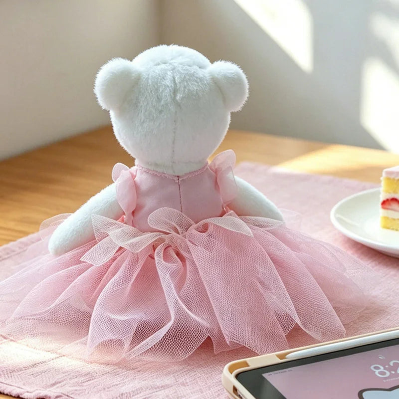 1Pc 28cm Cute Ballet Skirt Bear & Bunny Peluche Toy Lovely Appease Animal Dolls Rabbit Toys Birthday Christmas Gift