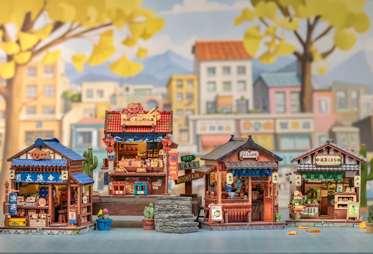 Original CUTEBEE DIY Book Nook Kit Japanese styles 3D Wooden Puzzle Mini Miniature House Bookshelf Decor Craft for Adults DIY