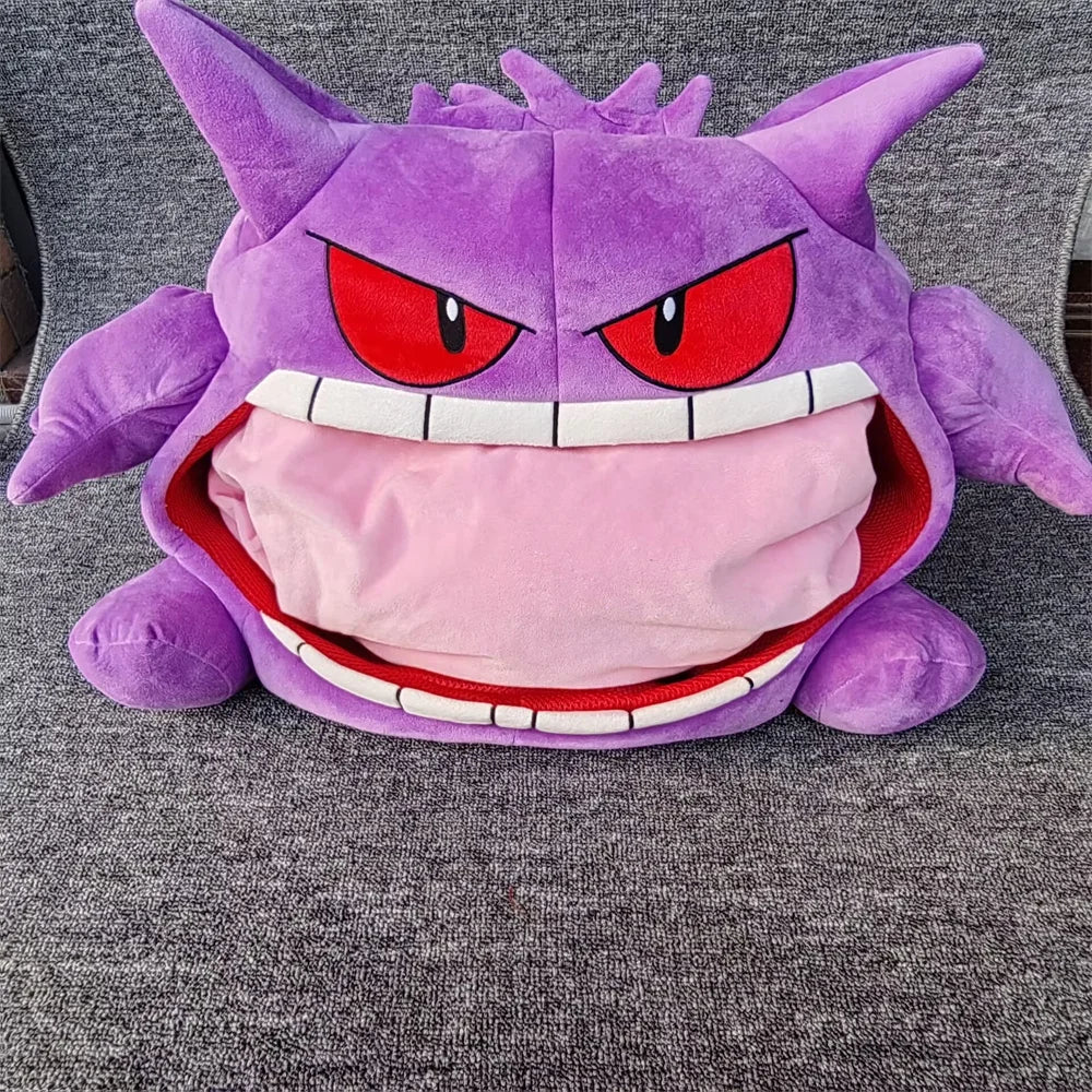 Pokemon Gengar Big Tongue Plushies Anime Peripheral Big Size Gengar Sleep Pillow Dual Purpose Nap Blanket Stuffed Plush Toy Doll