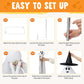 2Pcs Outdoor Halloween Decorations 55" Standing Ghost and 23" Dog Ghost Cute Set with Warm White LED Lights 8 Lightng Modes & Timer for Yard Lawn Party Favors and Halloween Decor Outside Indoor