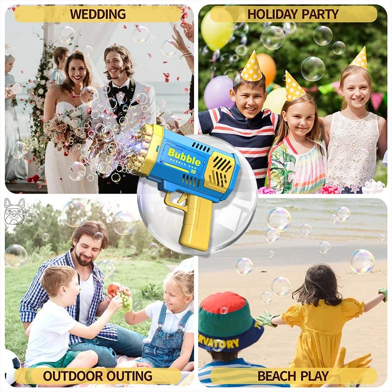 40 Hole bubble toys Launcher Handheld Portable Electric Automatic Bubble Gun Party Birthday Gift Toy(without Bubble Water)