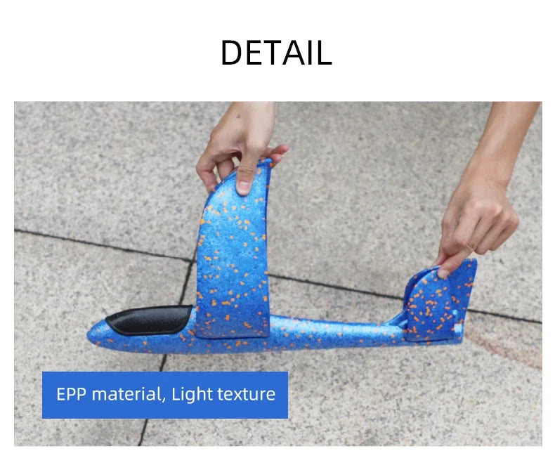 50CM Big Foam Plane Glider Hand Throw Airplane Light Inertial EPP Bubble Planes Outdoor Launch Toys for Gift