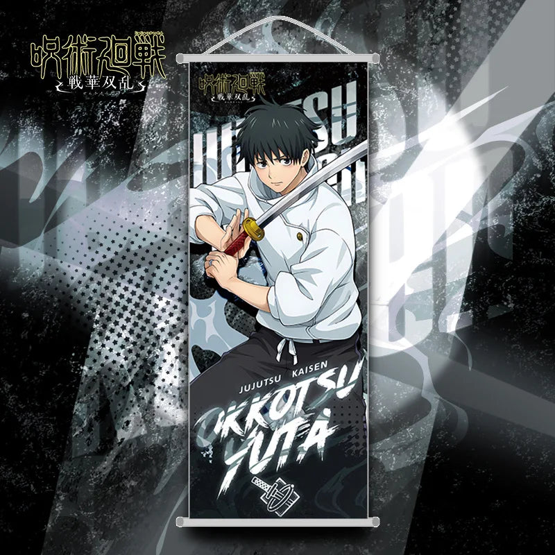 Jujutsu Kaisen Long Scroll Hanging Painting Gojo Satoru Poster Anime Goods Hanging Ornaments Holiday Gifts Room Decorations