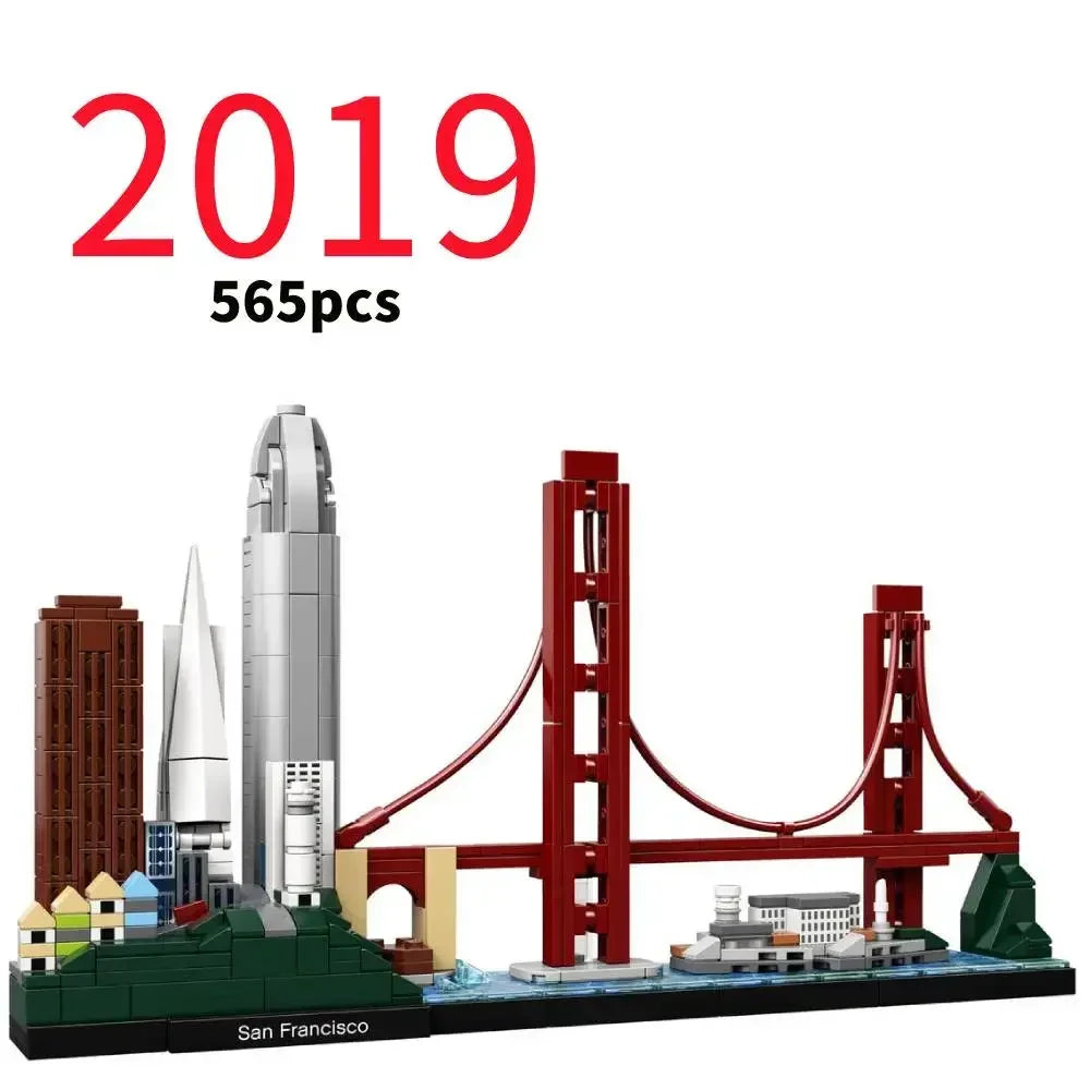 Thirteen Sets of City Models 21043 21026 Building Blocks Sets Suitable for Birthday Gifts Not Compatible with Legoed Particles.
